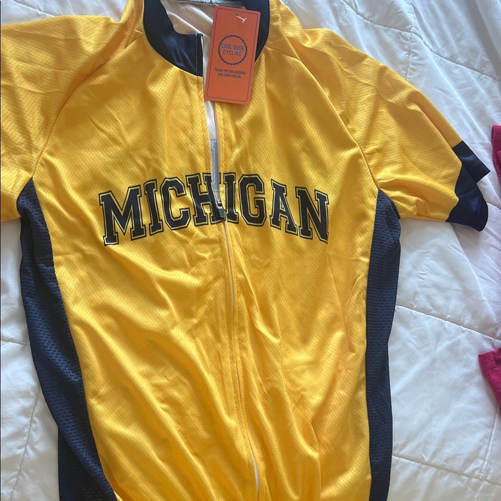 Michigan Women’s Yellow & Navy Cycling Jersey